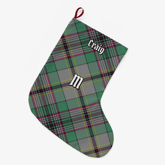 Clan Craig Tartan Weihnachts-Strumpf Großer Weihnachtsstrumpf (Vorderansicht (hängend))