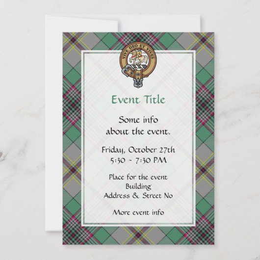 Clan Craig Wappen Einladung (Vorderseite)