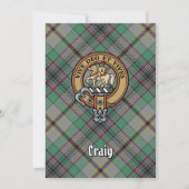 Clan Craig Wappen Einladung (Rückseite)