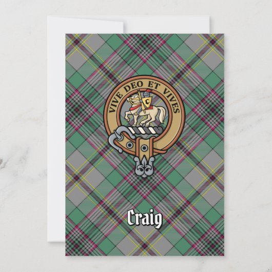 Clan Craig Wappen Einladung (Rückseite)