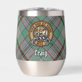 Clan Craig Wappen über Tartan (Vorderseite)