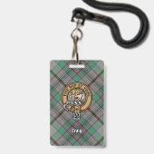 Clan Craig Wappen über Tartan Ausweis (Vorderseite mit Lanyard)