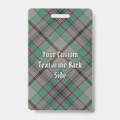 Clan Craig Wappen über Tartan Ausweis (Rückseite)