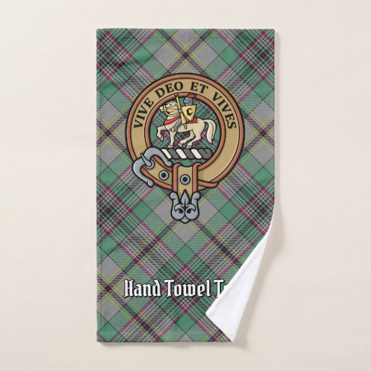 Clan Craig Wappen über Tartan Badhandtuch Set (Handtuch)