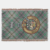 Clan Craig Wappen über Tartan Decke (Vorderseite)