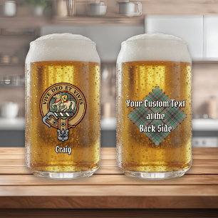 Clan Craig Wappen über Tartan Dosenglas