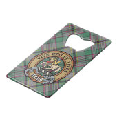 Clan Craig Wappen über Tartan Geldbeutel Flaschenöffner (Vorderseite Schrägansicht)