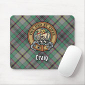 Clan Craig Wappen über Tartan Mousepad (Mit Mouse)