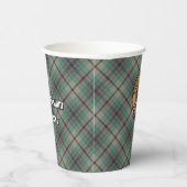 Clan Craig Wappen über Tartan Paper Cups Pappbecher (Rechts)