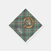 Clan Craig Wappen über Tartan Serviette (Ecke)