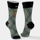 Clan Craig Wappen über Tartan Socks Socken (Gewinkelt)