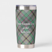Clan Craig Wappen über Tartan Thermobecher (Rückseite)