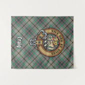 Clan Craig Wappen über Tartan Wandteppich (Vorderseite (Horizontal))