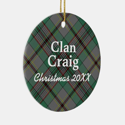 Clan-CraigScottishTartan Keramik Ornament (Rechts)