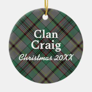 Clan-CraigScottishTartan Keramik Ornament