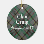 Clan-CraigScottishTartan Keramik Ornament (Links)