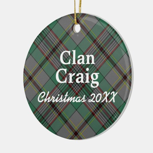 Clan-CraigScottishTartan Keramik Ornament (Links)