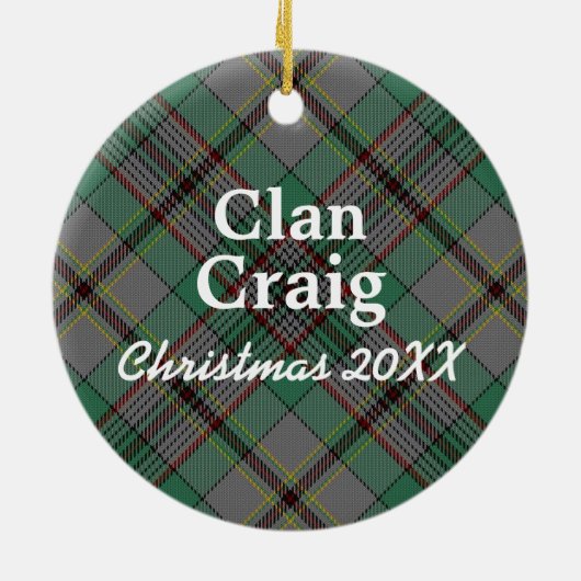 Clan-CraigScottishTartan Keramik Ornament (Hinten)