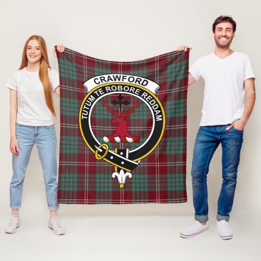 Clan Crawford Modern Tartan Kariert Fleecedecke (Beispiel)