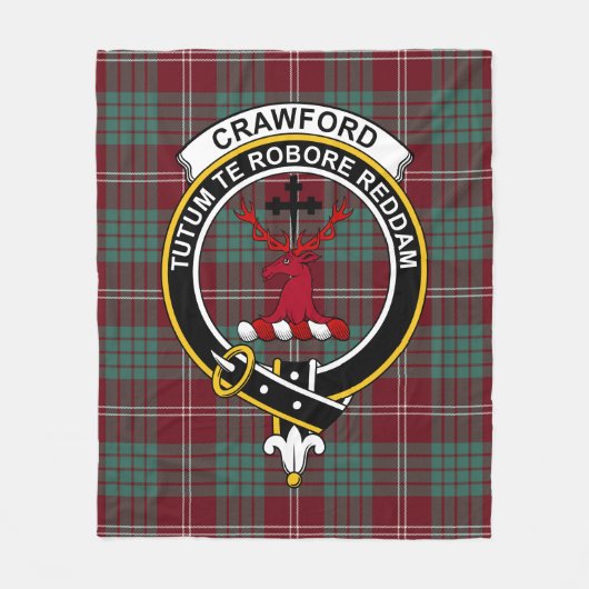Clan Crawford Modern Tartan Kariert Fleecedecke (Vorderseite)