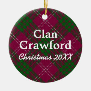 Clan Crawford Scottish Tartan Keramikornament