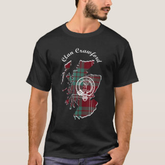 Clan Crawford Surname Nachname Scottish Tartan Cr T-Shirt