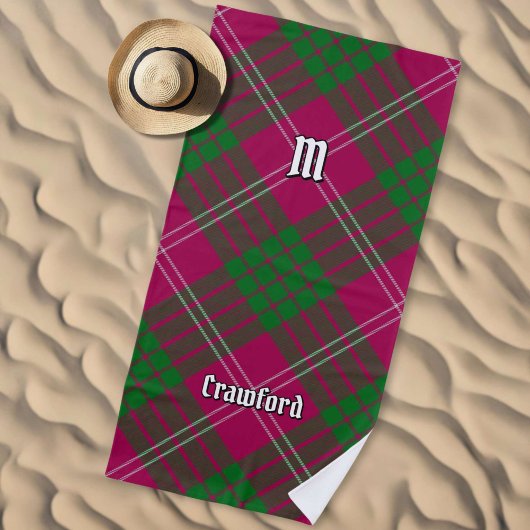 Clan Crawford Tartan Beach Towel Strandtuch