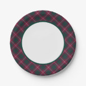 Clan Crawford Tartan Border Pappteller (Vorderseite)