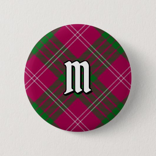 Clan Crawford Tartan Button (Vorderseite)