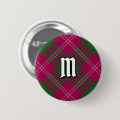 Clan Crawford Tartan Button (Vorne & Hinten)
