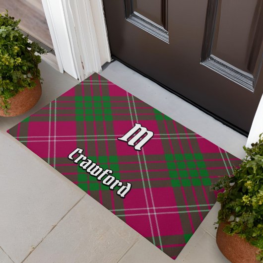 Clan Crawford Tartan Doormat Fußmatte