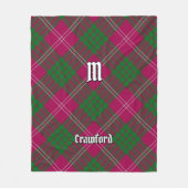 Clan Crawford Tartan Fleece Blanket (Vorderseite)