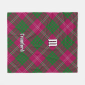 Clan Crawford Tartan Fleece Blanket (Vorderseite (Horizontal))