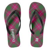 Clan Crawford Tartan Flip Flops Badesandalen (Fußbett)