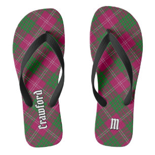 Clan Crawford Tartan Flip Flops Badesandalen