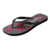 Clan Crawford Tartan Flip Flops Badesandalen (Schrägansicht)