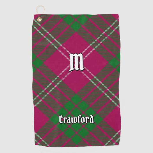 Clan Crawford Tartan Golf Towel Golfhandtuch (Vorderseite)