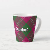 Clan Crawford Tartan Latte Tasse (Rechte Ecke)