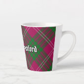 Clan Crawford Tartan Latte Tasse (Rechts)