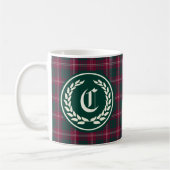 Clan Crawford Tartan Monogram Kaffeetasse (Links)