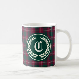 Clan Crawford Tartan Monogram Kaffeetasse