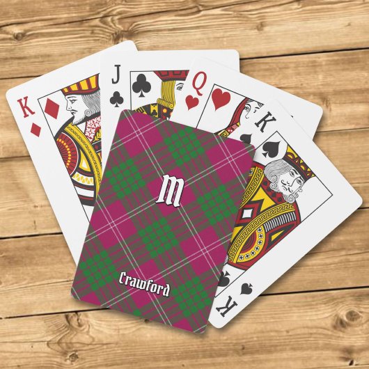Clan Crawford Tartan Spielkarten