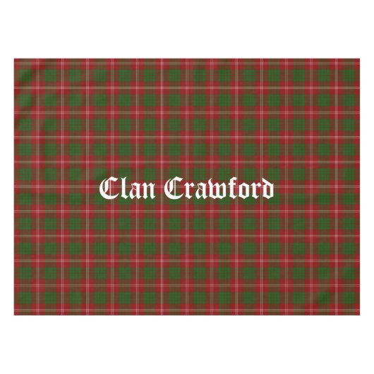Clan Crawford Tartan Tablecloth Tischdecke (Vorderseite (Horizontal))