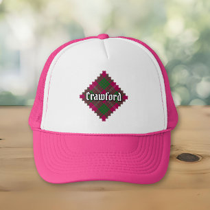 Clan Crawford Tartan Trucker Hat Truckerkappe