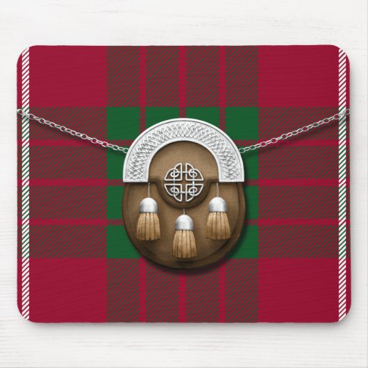Clan Crawford Tartan und Sporran Mousepad (Vorne)