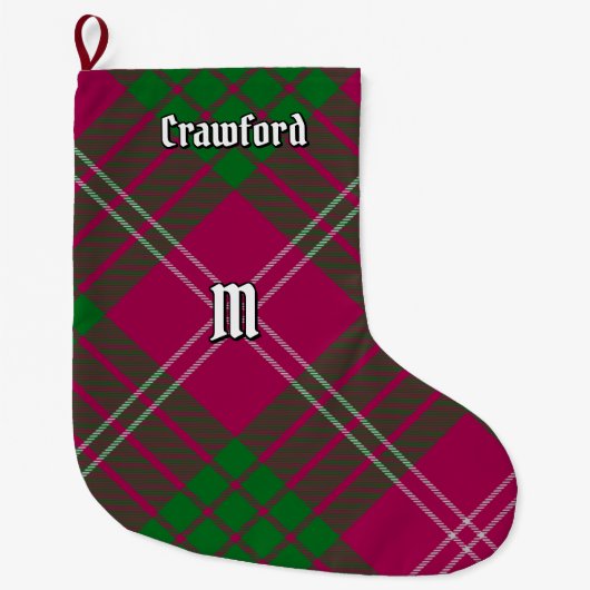 Clan Crawford Tartan Weihnachts-Strumpf Großer Weihnachtsstrumpf (Vorderseite)