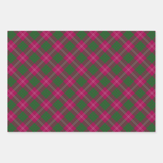 Clan Crawford Tartan Wrapping Paper Sheets Geschenkpapier Set (Vorderseite 3)