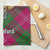 Clan Crawford Wappen Küchentücher (Viertel Falte)