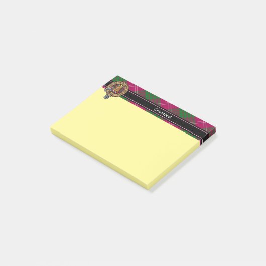 Clan Crawford Wappen Postit Notes Post-it Klebezettel (angewinkelt)