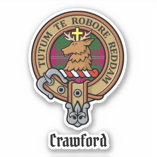 Clan Crawford Wappen Sticker (Vorderseite)